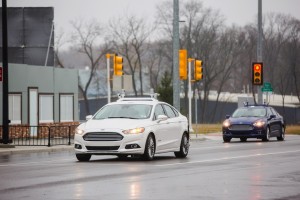 Ford is accelerating testing of its Fusion Hybrid Research Vehicle as the first automaker to test a fully autonomous vehicle at Mcity, the world’s first full-scale simulated urban environment at University of Michigan.